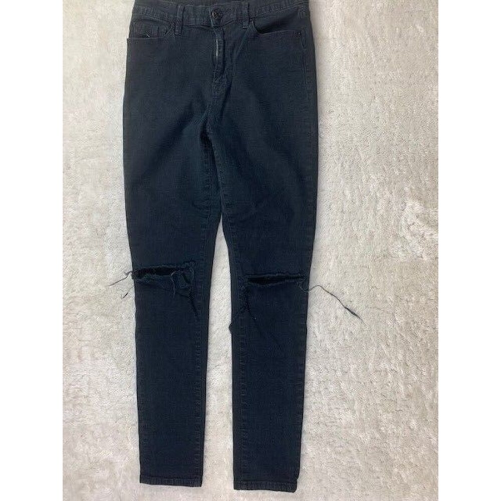 BDG Size 27 Womens Jeans Twig Hi Rise Black Stretch Skinny Mid Rise Distress